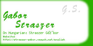 gabor straszer business card